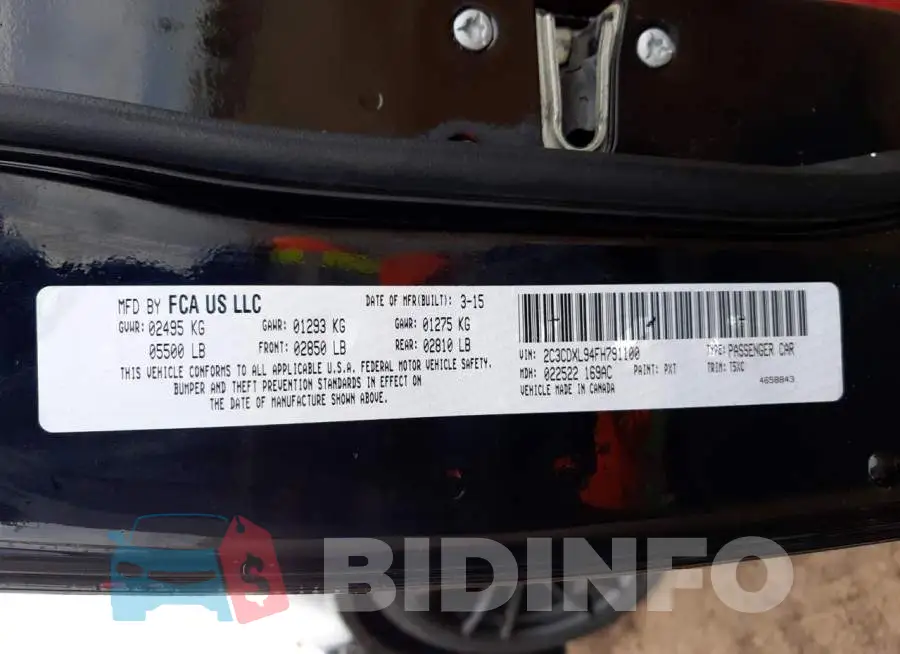 2C3CDXL94FH791100 Photo# 12