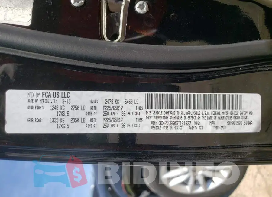 3C4PDCBG0GT131327 Photo# 10