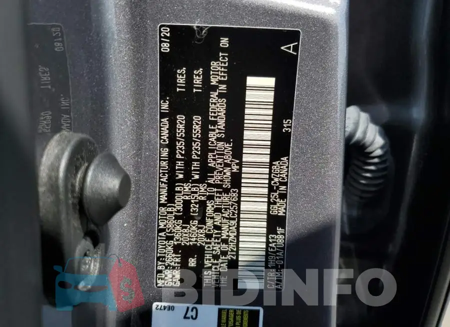 2T2HZMDA9LC257683 Photo# 10