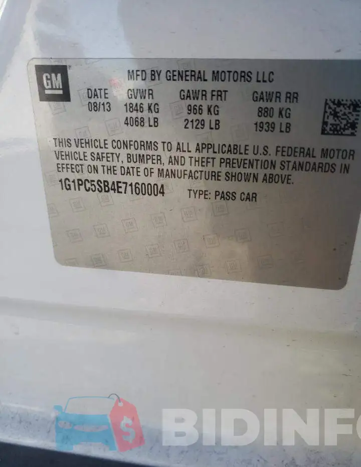 1G1PC5SB4E7160004 Photo# 12