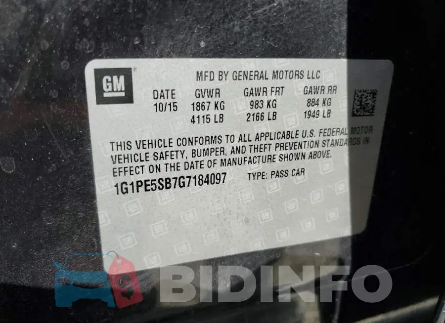 1G1PE5SB7G7184097 Photo# 10