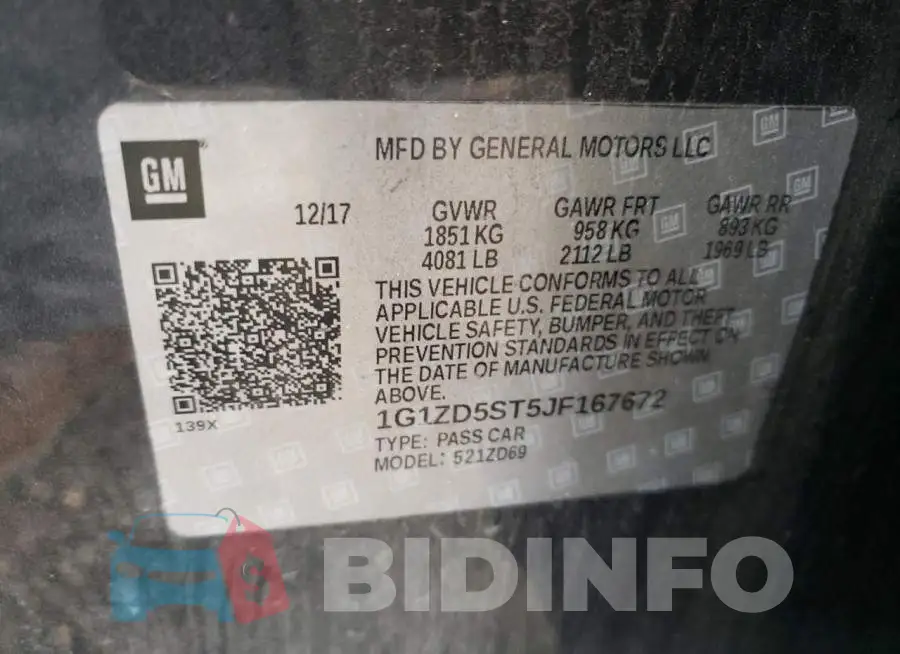 1G1ZD5ST5JF167672 Photo# 12
