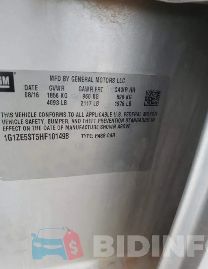 1G1ZE5ST5HF101498 Photo# 12