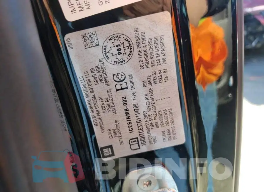 1GCHTCE37G1114709 Photo# 10