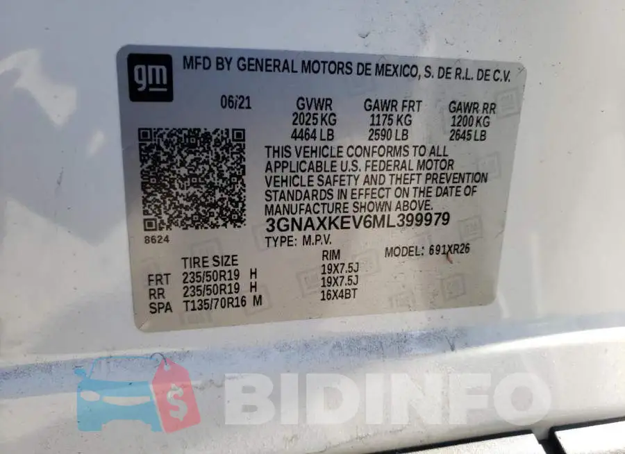 3GNAXKEV6ML399979 Photo# 12
