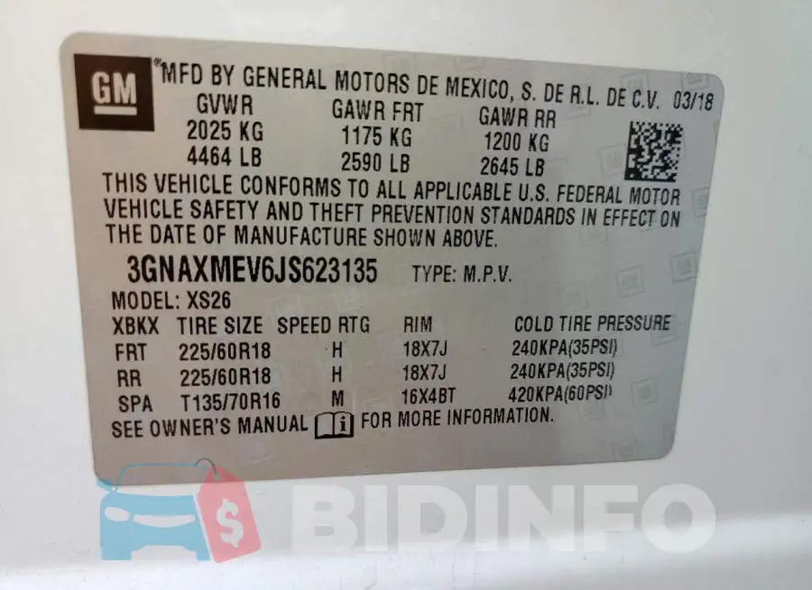 3GNAXMEV6JS623135 Photo# 13