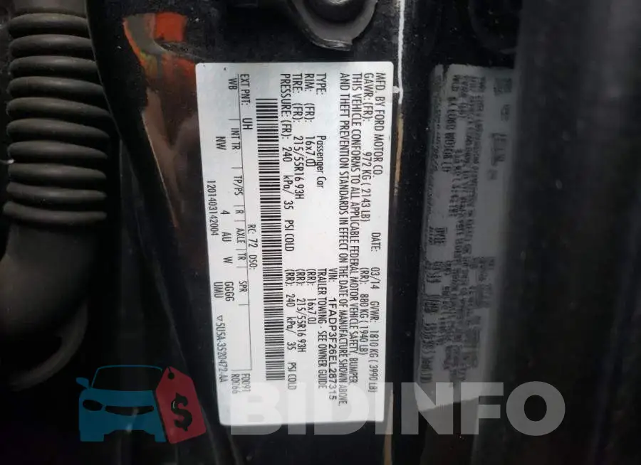 1FADP3F26EL287315 Photo# 10