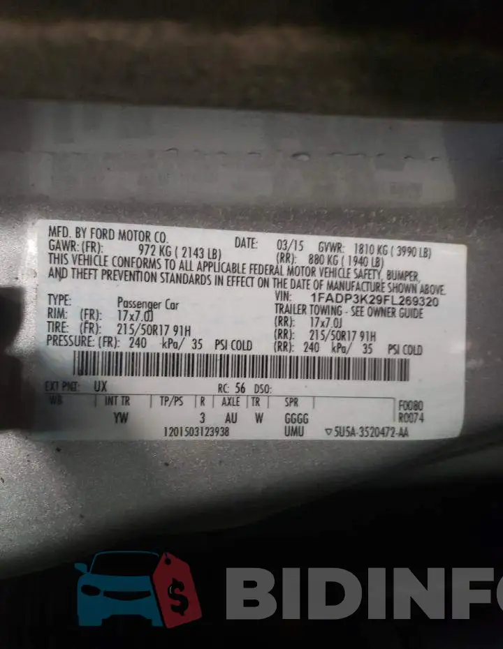 1FADP3K29FL269320 Photo# 10