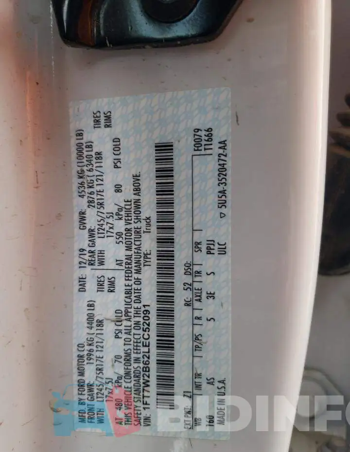 1FT7W2B62LEC52091 Photo# 13