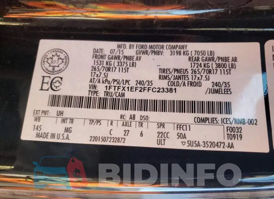 1FTFX1EF2FFC23381 Photo# 10