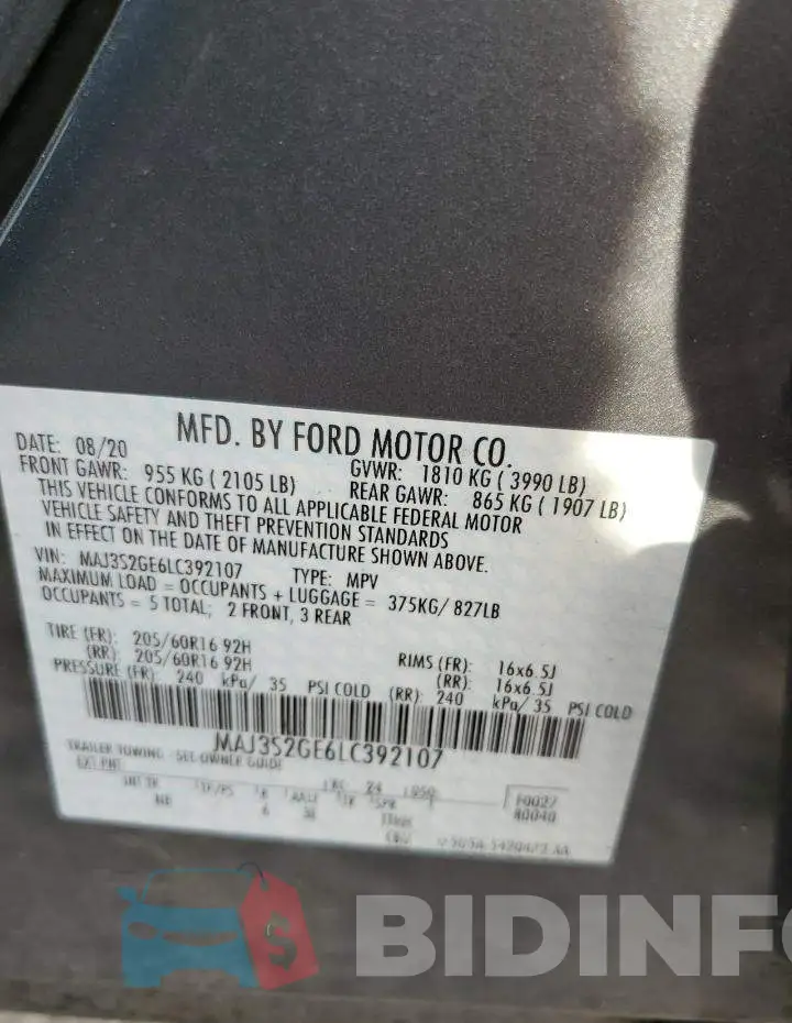 MAJ3S2GE6LC392107 Photo# 14