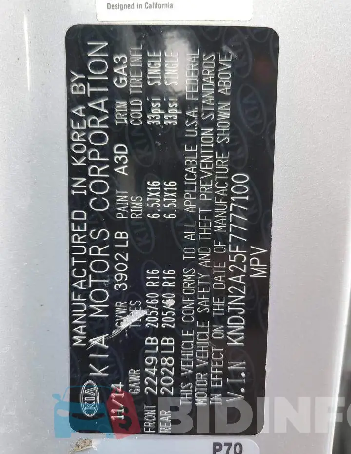 KNDJN2A25F7777100 Photo# 13