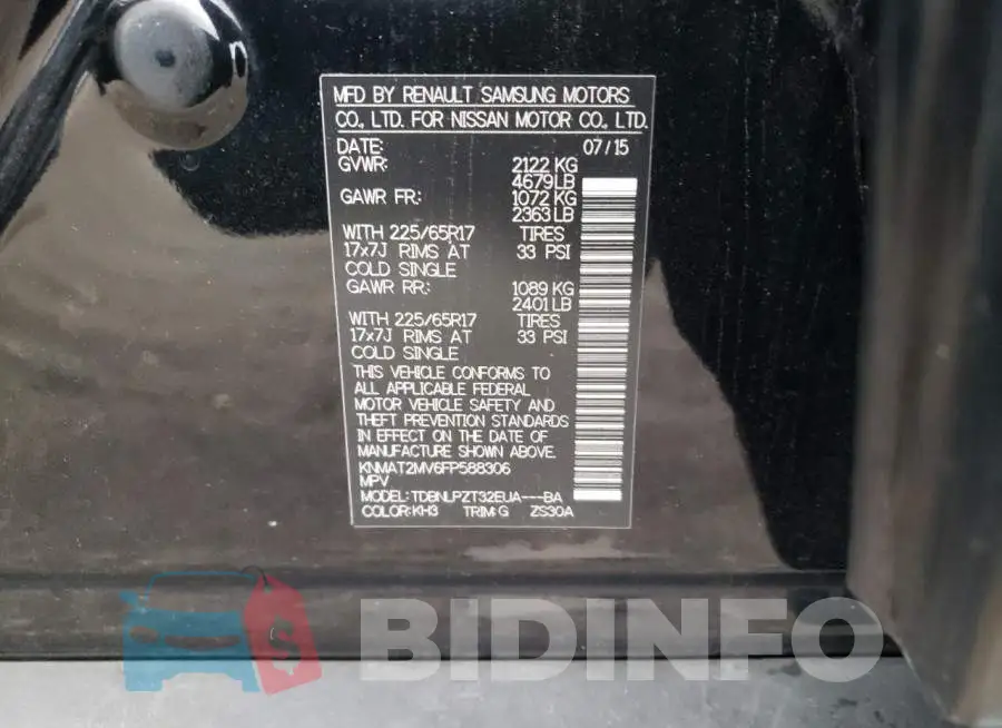 KNMAT2MV6FP588306 Photo# 10