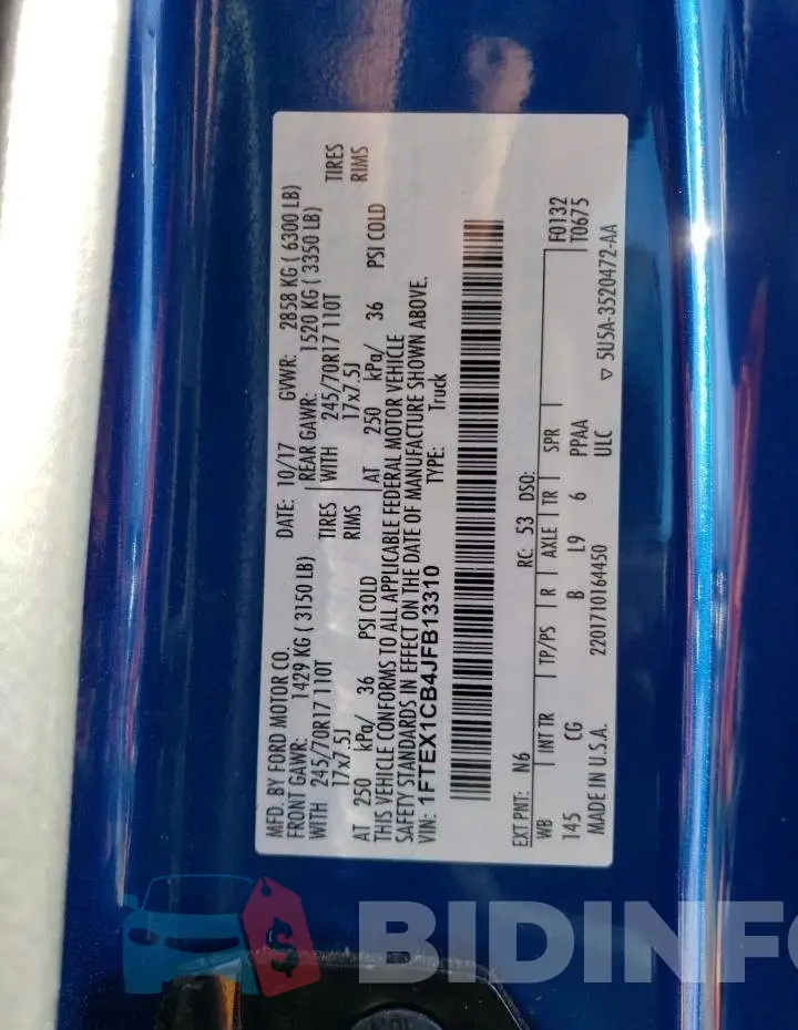 1FTEX1CB4JFB13310 Photo# 12