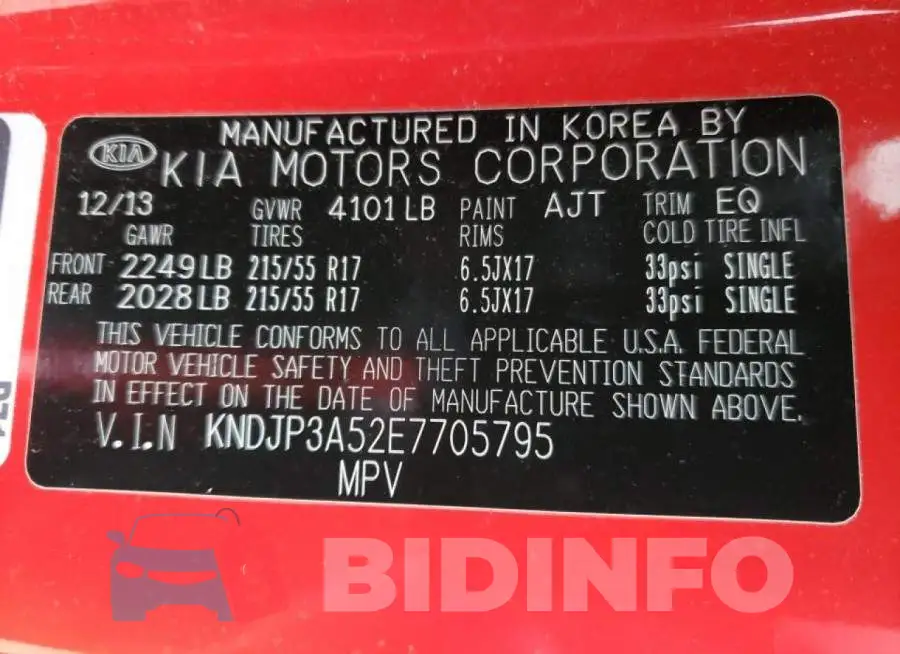 KNDJP3A52E7705795 Photo# 12