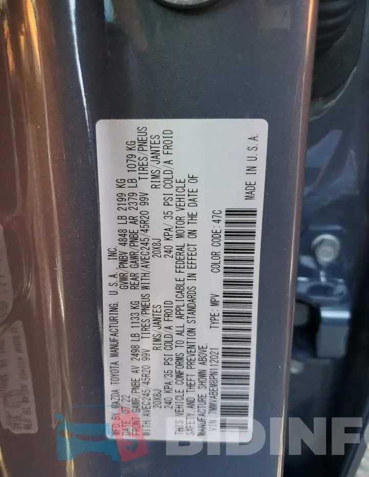 7MMVABEM8PN112021 Photo# 12