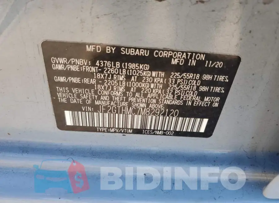 JF2GTHMC7M8292120 Photo# 12