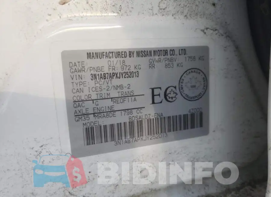 3N1AB7APXJY252013 Photo# 10