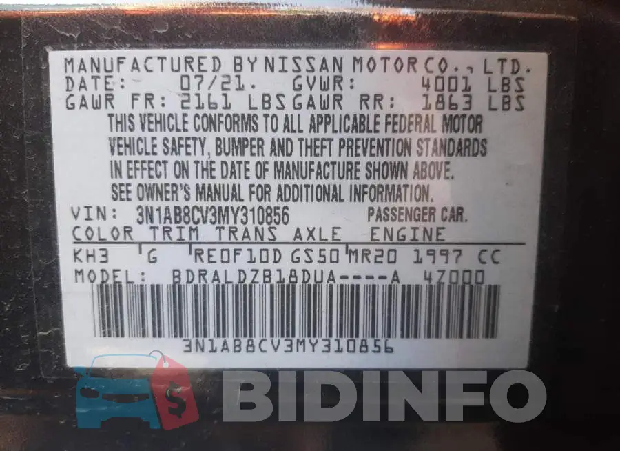 3N1AB8CV3MY310856 Photo# 12