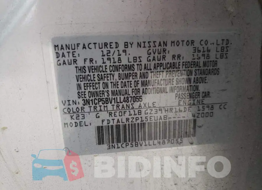 3N1CP5BV1LL487055 Photo# 10