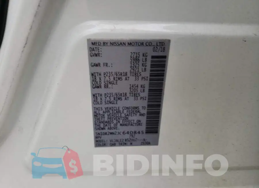 5N1DR2MN2JC640845 Photo# 13