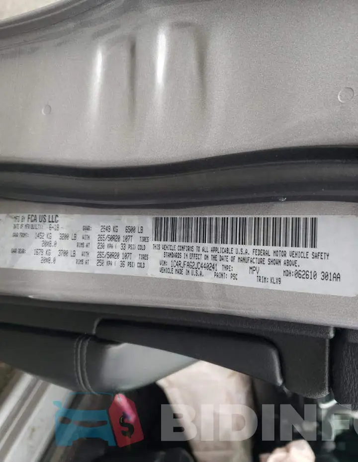 1C4RJFAG2JC440241 Photo# 10