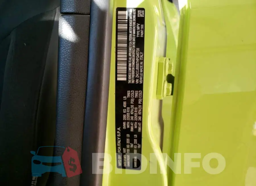 ZACCJBBB7HPG45738 Photo# 14