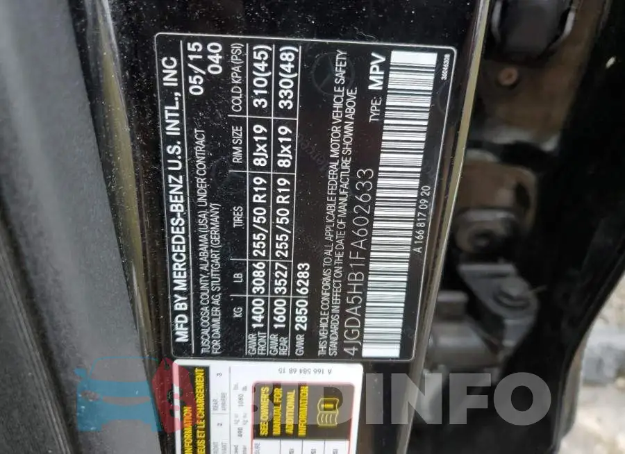 4JGDA5HB1FA602633 Photo# 13