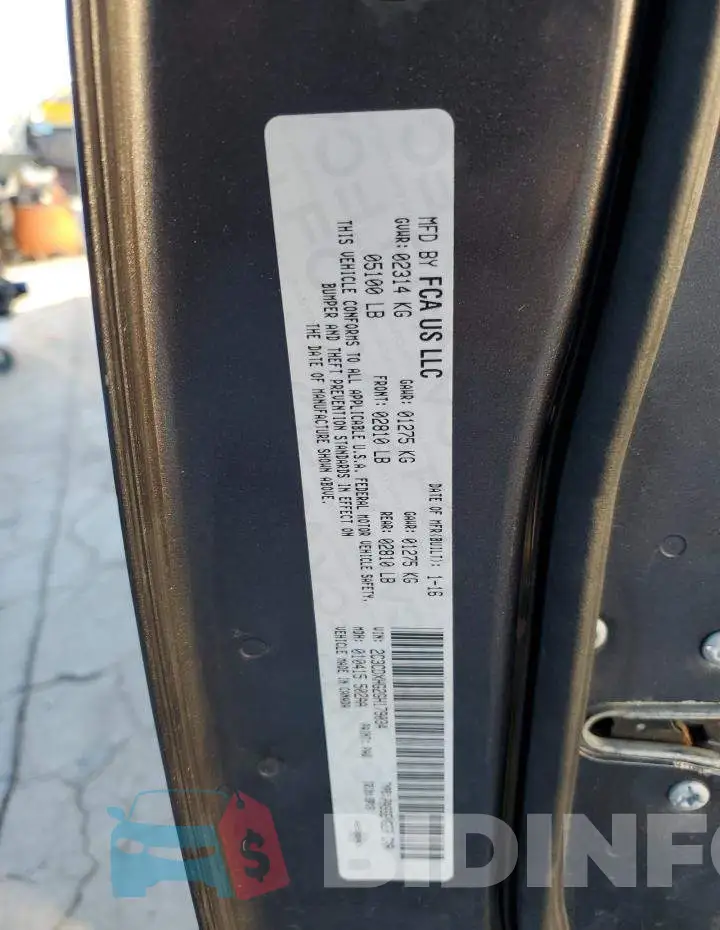 2C3CDXHG2GH179034 Photo# 12