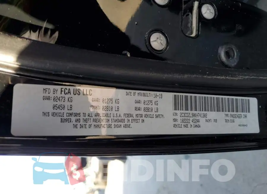 2C3CDZL90KH741302 Photo# 10