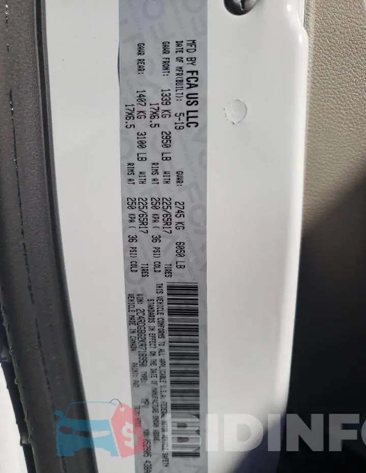 2C4RDGBG2KR718950 Photo# 10