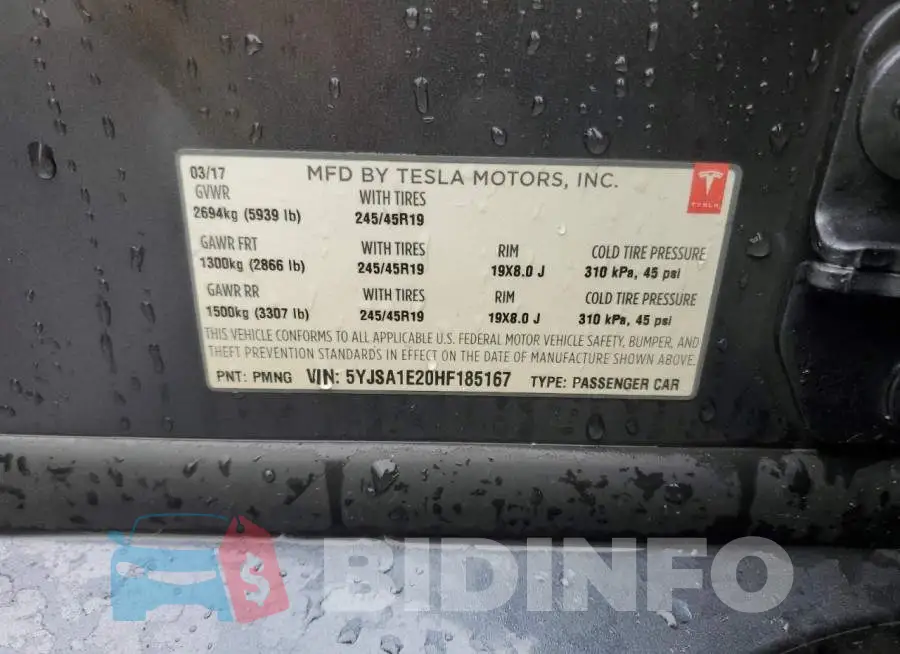5YJSA1E20HF185167 Photo# 10