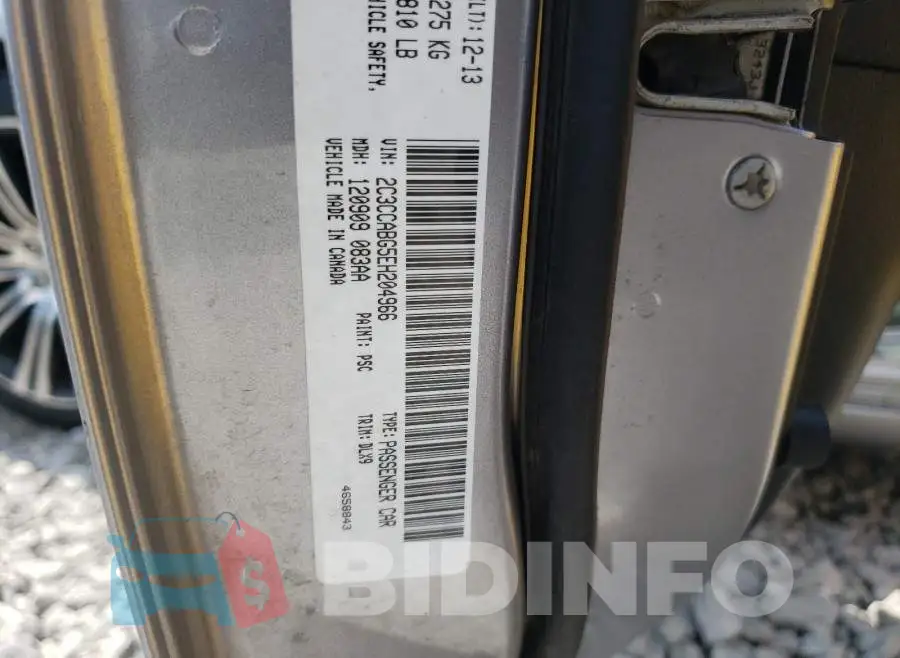2C3CCABG5EH204966 Photo# 10