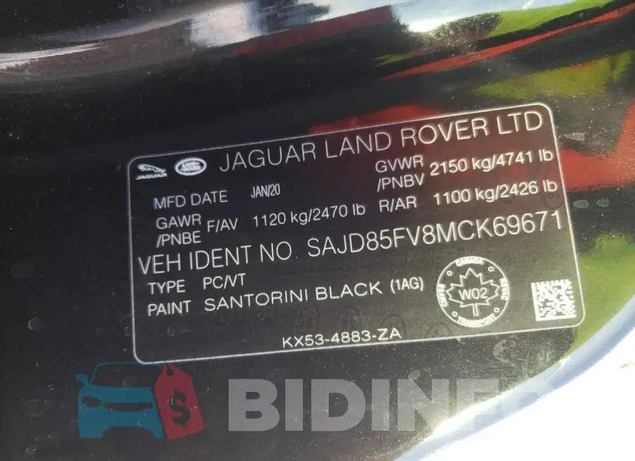 SAJD85FV8MCK69671 Photo# 12