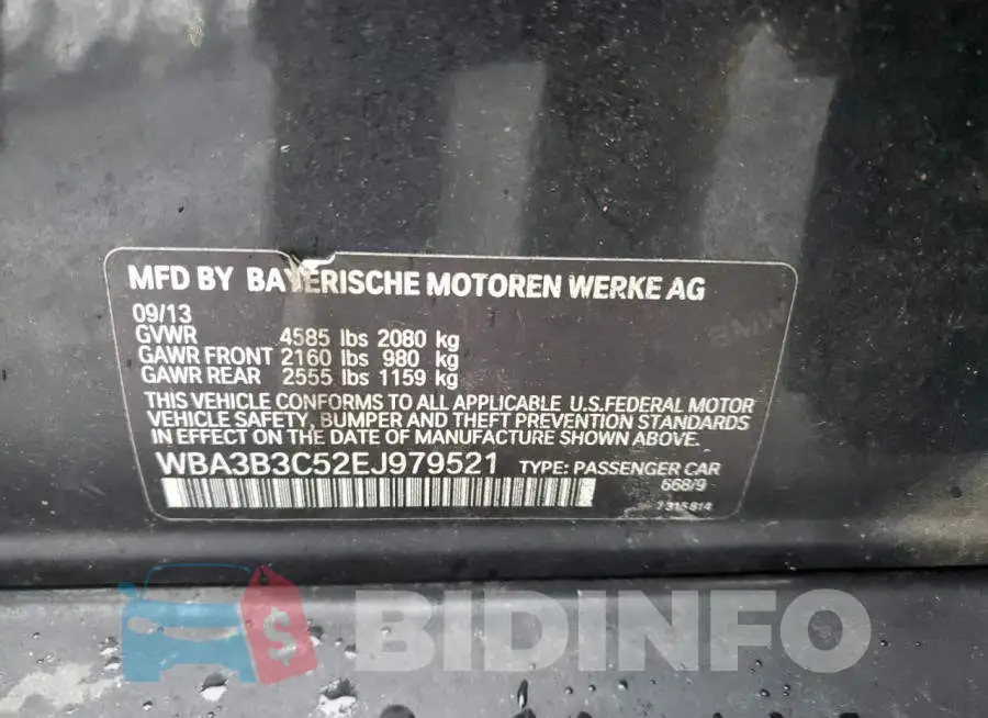 WBA3B3C52EJ979521 Photo# 12