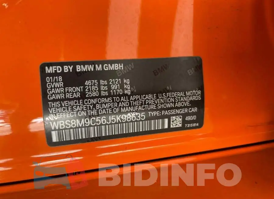 WBS8M9C56J5K98635 Photo# 10
