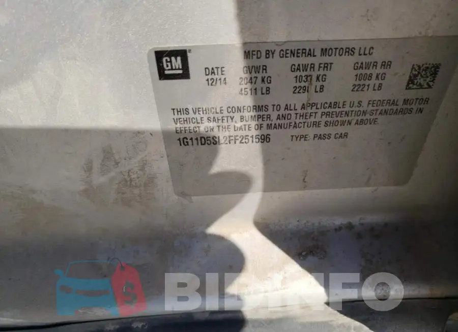 1G11D5SL2FF251596 Photo# 10