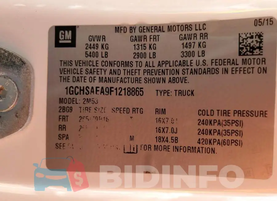1GCHSAEA9F1218865 Photo# 10