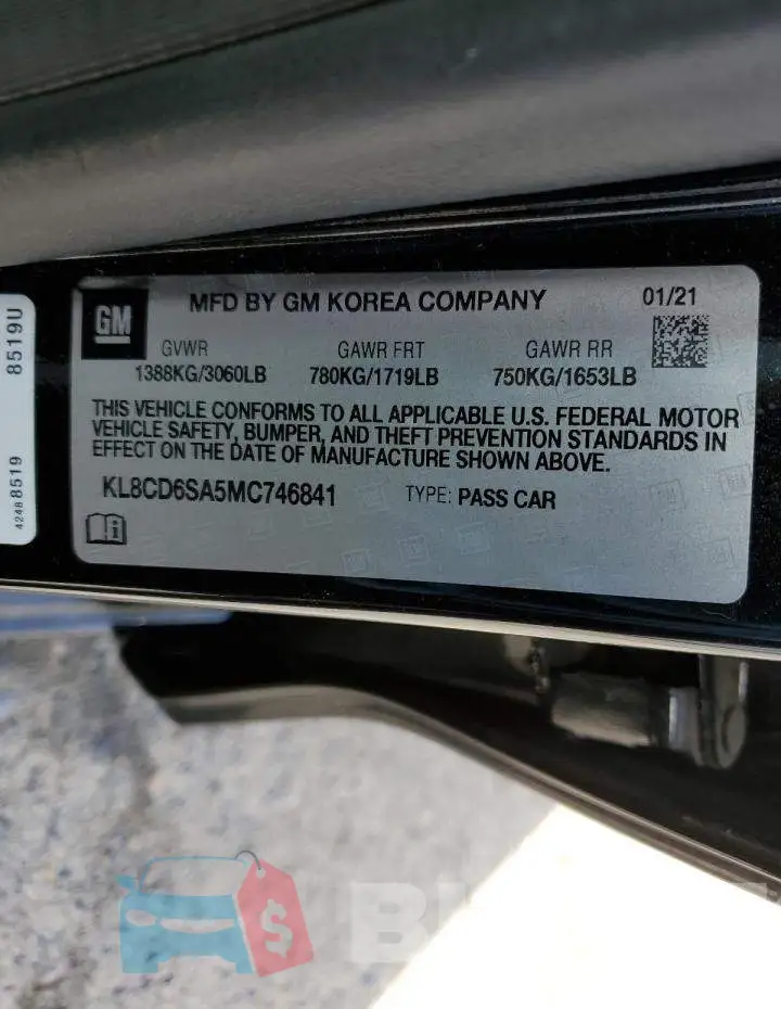 KL8CD6SA5MC746841 Photo# 12