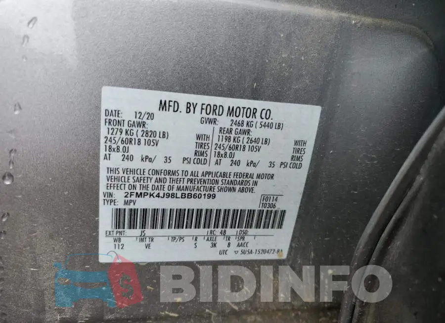 2FMPK4J98LBB60199 Photo# 12