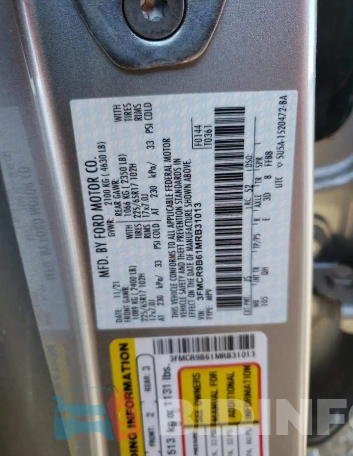 3FMCR9B61MRB31013 Photo# 13