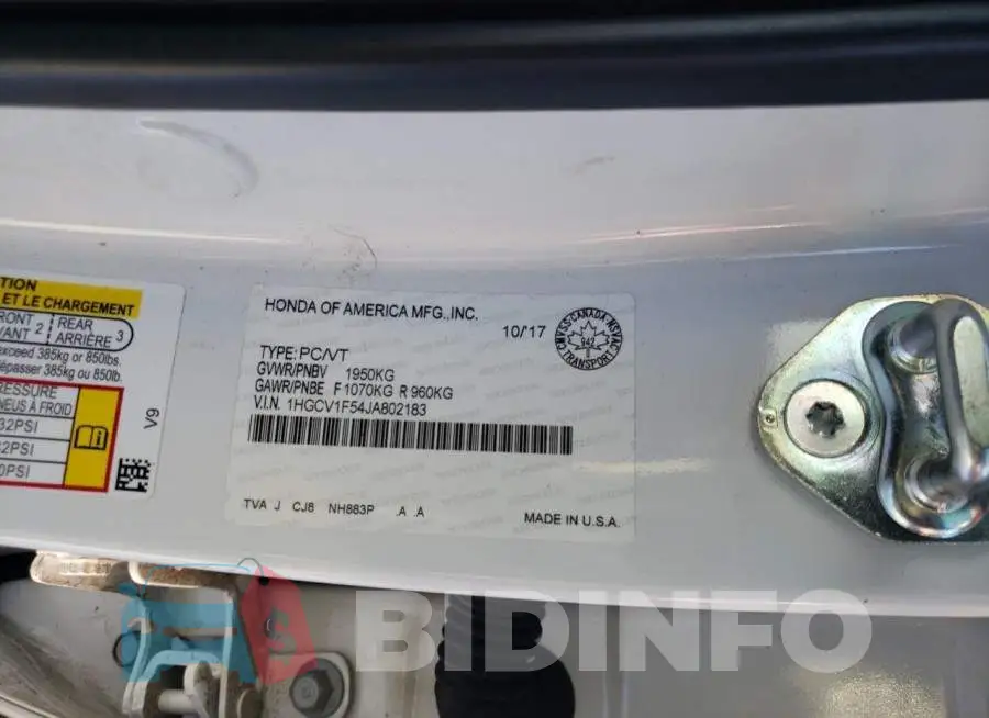 1HGCV1F54JA802183 Photo# 12