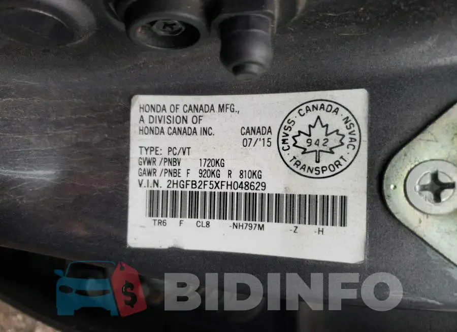 2HGFB2F5XFH048629 Photo# 10
