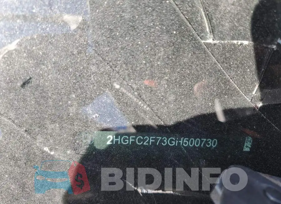 2HGFC2F73GH500730 Photo# 10