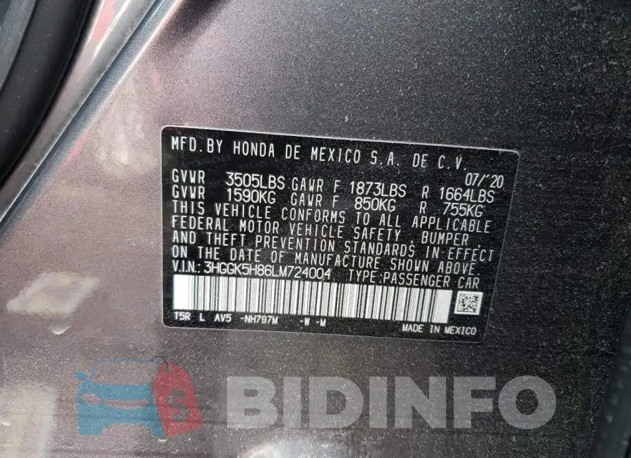 3HGGK5H86LM724004 Photo# 12