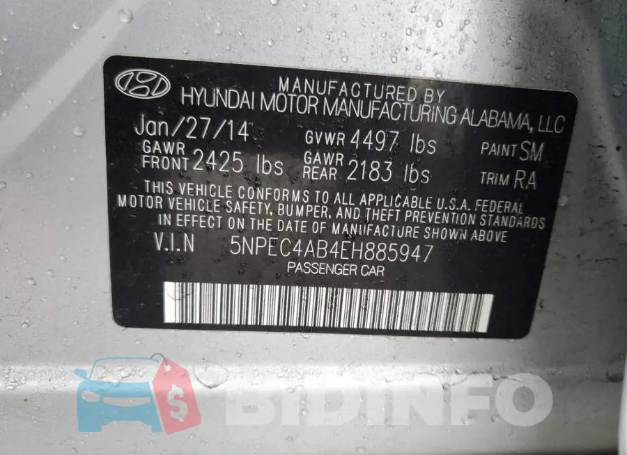 5NPEC4AB4EH885947 Photo# 13