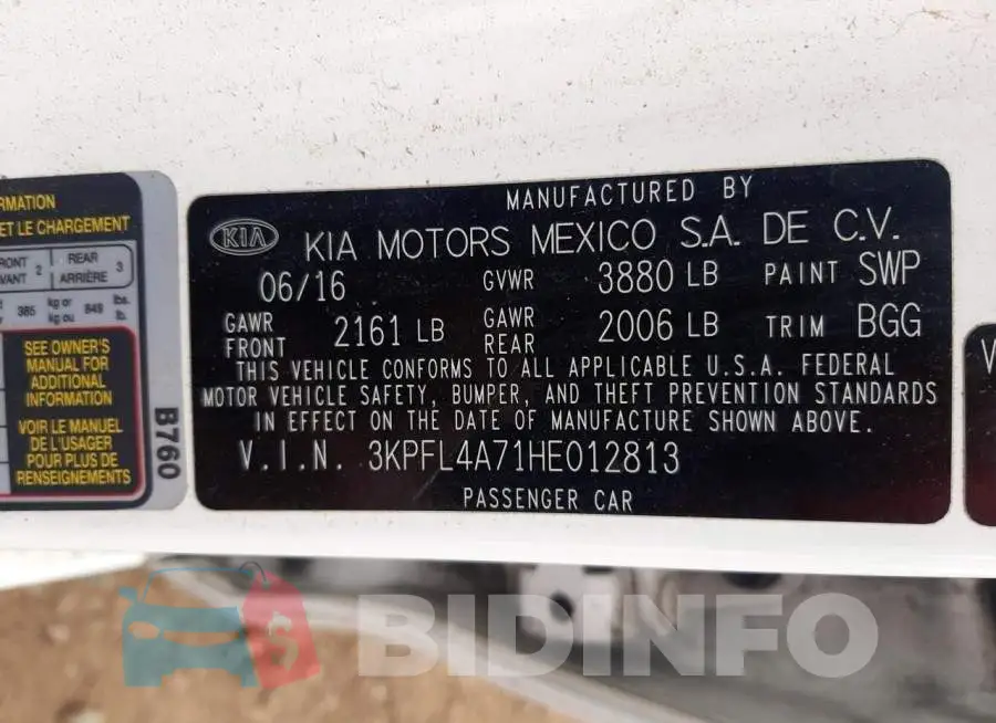 3KPFL4A71HE012813 Photo# 13