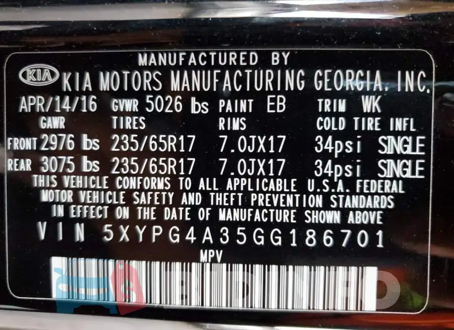 5XYPG4A35GG186701 Photo# 13
