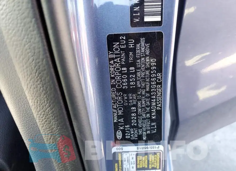 KNADM4A33G6695990 Photo# 12