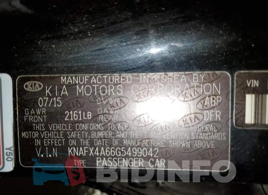 KNAFX4A66G5499042 Photo# 13